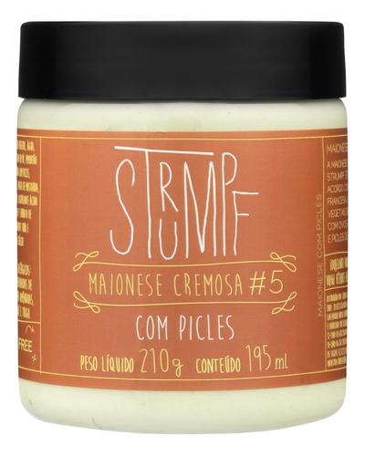 Maionese Cremosa Com Picles Strumpf #5 Em Pote 210 G