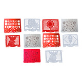 50 Tiras De Papel Picado Plastico Personalizados Multicolor