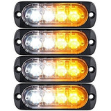 Xt Auto 4 Luces Led Impermeables De Emergencia Luz Estrobosc