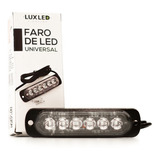 Faro De 6 Led - Flash Destellante- 12v Moto Auto Color Ambar