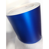 Envelopamento Cromado Vinl Cromo Azul Fosco Com 0,50m X 1m