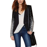 Nuevo Blazer Coat Lentejuelas Brillantes Manga Larga [u]