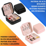 Porta Jóias Para Viagem, Caixa / Bolsa Com Portátil P/ Anel Cor Preto