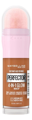 Base De Maquillaje Líquida Maybelline Instant Anti Age 4-in-1 Glow Perfector Glow Tono Medium Deep - 20ml 5.9g
