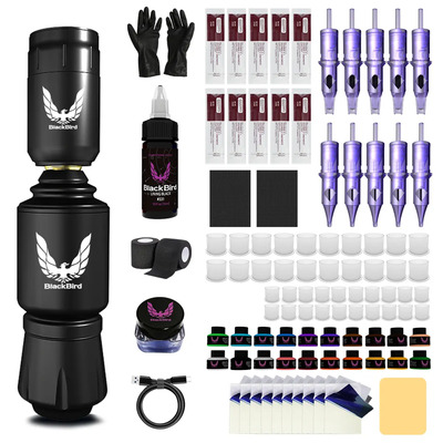 Kit De Tatuaje Inalámbrico BLACKBIRD Máquina Rotativa 10000rpm Fuente Led 2000mah Recargable Máquina De Tatuaje De Alta Calidad Con Fuente De Alimentación Inalámbrica. Kit De Tatuaje Profesional | Envío gratis