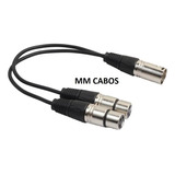 Cabo Y 1xlr Macho 2 Xlr Fêmea 2 Metros