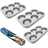 Kit De 3 Moldes Ekco Para Muffin + Aluminio 