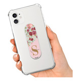 Suporte Celular De Dedo Personalizado Com Nome Floral 6