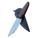 Cuchillo Edc Artesanal Acero Alto Carbono Funda De Cuero