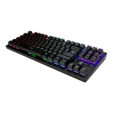 Teclado Gamer Xtrike Me Gk-979 Qwerty Inglés Us Color Negro Con Luz Rainbow