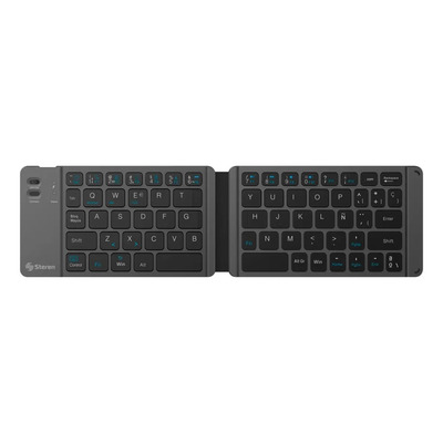 Teclado Com-672 Bluetooth Compacto Plegable Negro Steren Español Latinoamérica