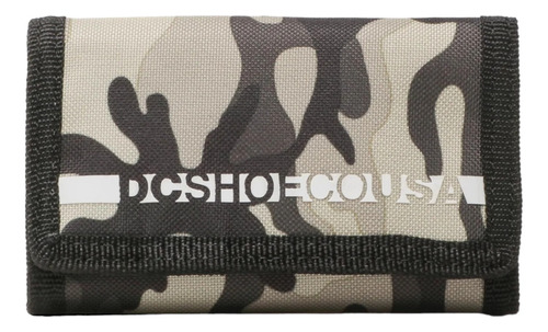 Cartera Hombre Caballero Dc Shoes Casual Billetera Skate Color Beige/camuflaje Diseño De La Tela Liso