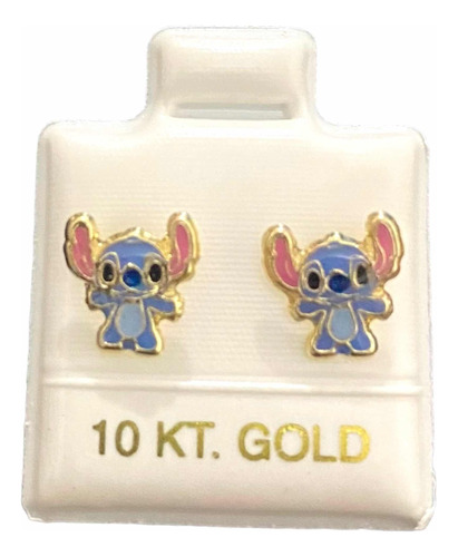 Arete Stitch Oro 10 Kilates Disney Garantizado