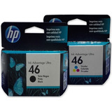 Combo 2 Cartucho Tinta Hp 46 1 Negro Cz637al 1 Color Cz638al