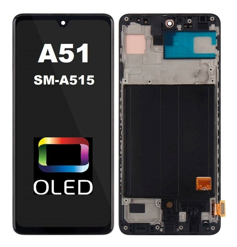 Pantalla Samsung A51 Oled Con Marco | Huella