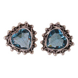 Aretes Mujer De Plata Ley Artesanales Corazón Joyería Nice 