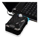 Cooler Notebook Extrator Externo Gamer Ac268 Nf Preto/azul
