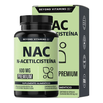 Beyond Vitamins | Nac N- acetil Cisteína 600mg Ultra-premium Con Inulina De Agave (prebiótico Natural) | N-acetyl Cysteine - Antioxidante - Detox - Vitaminas Mujer \u002F Hombre - (60 Cápsulas) | MercadoLibre