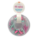 Kit Office Prend. Redondo - Clipes/binder/alfinete/elástico