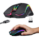 Mouse Sem Fio Redragon Griffin Preto Gamer Rgb Jogos M602