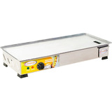 Chapa De Lanche Eletrica 220v Inox 70x30 Profissional 