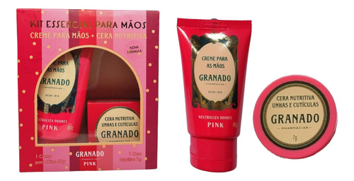 Kit Bombom Spa P/ Mãos Cera E Creme De Mãos Granado Pink