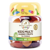 Multi Vitaminico Para Niños En Gomitas 60 Unidades Kids Multi, Sabor Grosella, Nature´s Theraphy