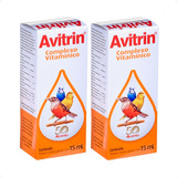 2 Avitrin Complexo Vitamínico Coveli Para Pássaros - 15ml