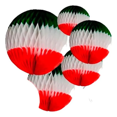 10 Esferas Papel Nido De Abeja Honneycomb Tricolor Surtido