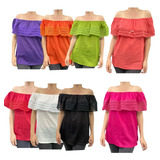 Lote 6 Blusas Mexicanas Estilo Campesinas