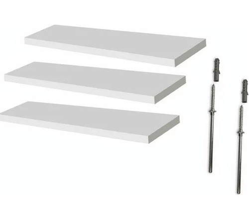 Kit 3 Prateleiras Mdf 60x20 Suporte Invisível - Decoração