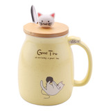 Nueva Taza De Dibujos Animados De Color Sesame Cat Resistent