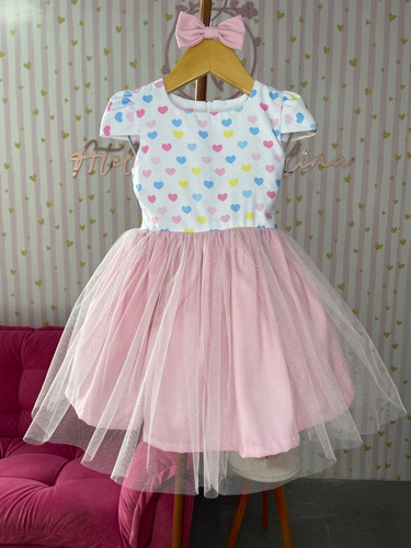 Vestido Infantil Lindo Coração 