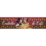 Passadeira  Capacho - 100x40 Minnie Cantinho Do Cafe - Kt123