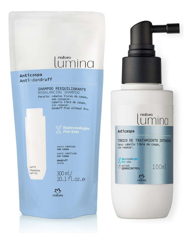 Kit Anticaspa Lumina Tónico Tratamiento Intensivo + Shampoo