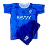 Kit Conjunto Infantil Do Al Hilal 2023 Azul