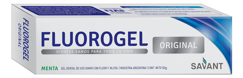 Gel Dental Fluorogel Original Sabor Menta X60 Gr Pack X2 