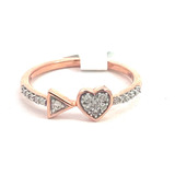 Anillo Para Mujer En Oro Rosa Con 18 Pts De Diamantes