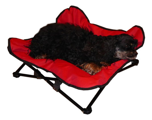 Cama Para Mascotas Con Cuna Acolchada Elevada Hdp Color: Roj