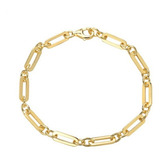 Pulsera Eslabones Gold, Plata 925, Baño Oro 18k