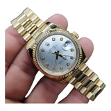 Reloj  Compatible Con No Rolex Datejust Gold