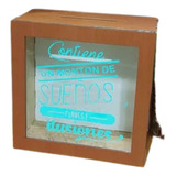 Alcancia De Madera Personalizada 19x19x9cm Contiene Un Monto