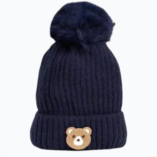 Gorro De Pompom Infantil Criança Frio Fofinha Toca Ursinho