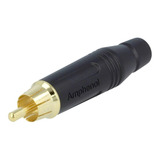 Ficha Rca Macho Cable Negro Amphenol Acpr-blk