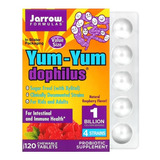 Jarrow Formulas, Yum-yum Dophilus Sin Azúcar, Proporciona 4 Cepas Clínicamente Documentadas , Para La Salud Intestinal E Inmunitaria, 1 Billón Por Porción, 120 Tabletas Masticables