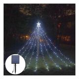 Cadena De Luces Solares Con Forma De Cascada, 350 Led, Decor