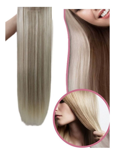 Aplique Tic Tac Orgânico Liso Mega Hair Extensão Alongamento