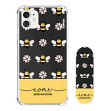 Kit Capa Personalizada + Suporte Celular Nome Abelha 2