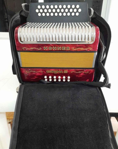 Acordeón Hohner Corona Iii Original Nacarado (5 Letras) 100%