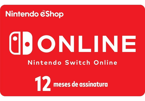Cartão Nintendo Switch Online Brasil 12 Meses - Digital